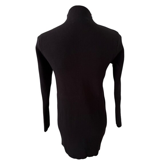 MNG Mango Black Mock‎ Neck Tight Knit Tunic Dress Size M - Picture 3 of 6